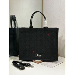 Borse Dior media Book Tote con tracolla api nero