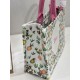 Cloni Borse Firmate Replica tote Dior Book multicolore con ricamo Daisy Garden e manico rosa firmate