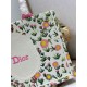Cloni Borse Firmate Replica tote Dior Book multicolore con ricamo Daisy Garden e manico rosa firmate