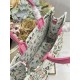 Cloni Borse Firmate Replica tote Dior Book multicolore con ricamo Daisy Garden e manico rosa firmate
