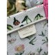 Cloni Borse Firmate Replica tote Dior Book multicolore con ricamo Daisy Garden e manico rosa firmate