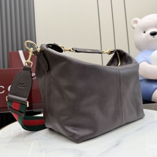 Replica di lusso Borsa a tracolla grande Gucci Brera 866938 Caffè Imitazioni Cloni Borsa a tracolla grande Gucci Brera 866938 Caffè firmate
