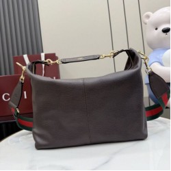 Borsa a tracolla grande Gucci Brera 866938 Caffè