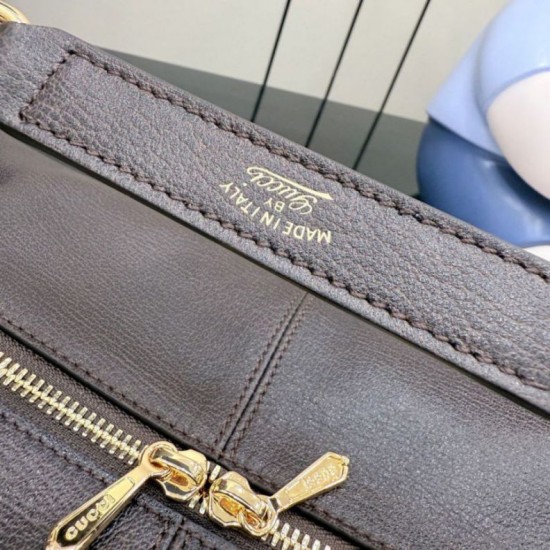 Replica di lusso Borsa a tracolla grande Gucci Brera 866938 Caffè Imitazioni Cloni Borsa a tracolla grande Gucci Brera 866938 Caffè firmate
