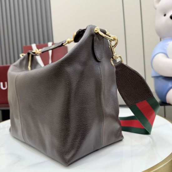Replica di lusso Borsa a tracolla grande Gucci Brera 866938 Caffè Imitazioni Cloni Borsa a tracolla grande Gucci Brera 866938 Caffè firmate