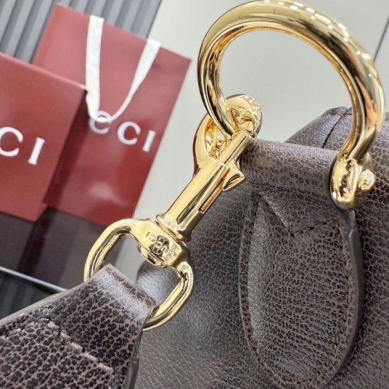 Replica di lusso Borsa a tracolla grande Gucci Brera 866938 Caffè Imitazioni Cloni Borsa a tracolla grande Gucci Brera 866938 Caffè firmate