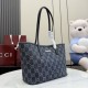 Replica di lusso Borsa tote piccola Gucci Tribeca 875236 GG denim blu Imitazioni Cloni Borsa tote piccola Gucci Tribeca 875236 GG denim blu firmate