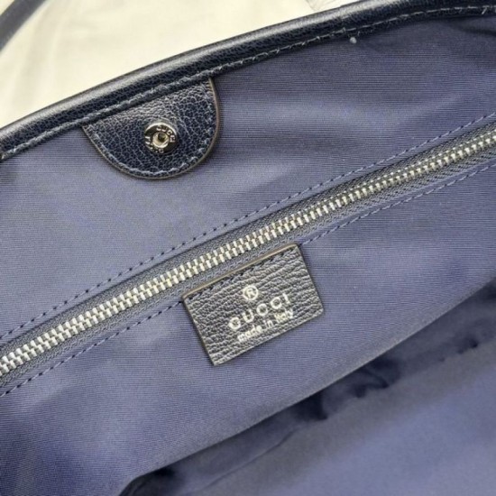 Replica di lusso Borsa tote piccola Gucci Tribeca 875236 GG denim blu Imitazioni Cloni Borsa tote piccola Gucci Tribeca 875236 GG denim blu firmate