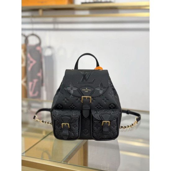 Replica di lusso Zaino Louis Vuitton modello M47072 con chip MB163c premium Nero Imitazioni Cloni Zaino Louis Vuitton modello M47072 con chip MB163c premium Nero firmate