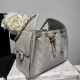 Replica di lusso Borsa a secchiello Chanel AS5293 Hobo con coulisse Bianco-verde Imitazioni Cloni Borsa a secchiello Chanel AS5293 Hobo con coulisse Bianco-verde firmate