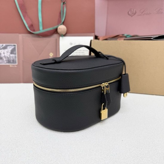 Replica di lusso Borse Trousse extra Loro Piana 8262 nero Imitazioni Cloni Borse Trousse extra Loro Piana 8262 nero firmate