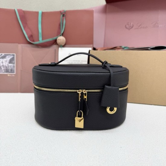 Replica di lusso Borse Trousse extra Loro Piana 8262 nero Imitazioni Cloni Borse Trousse extra Loro Piana 8262 nero firmate