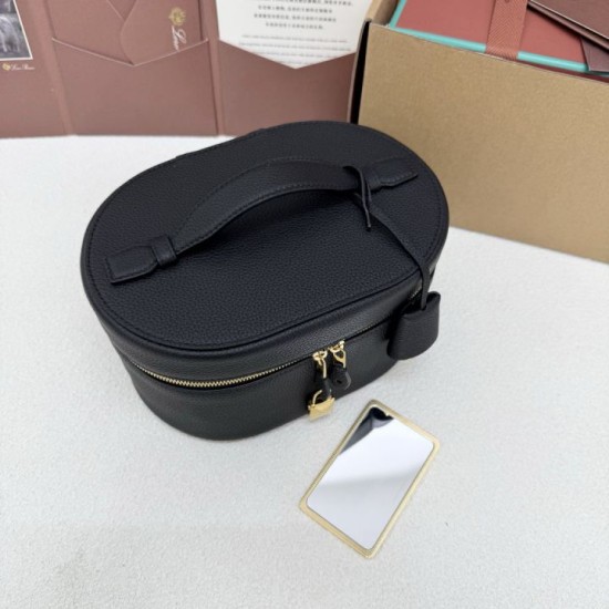 Replica di lusso Borse Trousse extra Loro Piana 8262 nero Imitazioni Cloni Borse Trousse extra Loro Piana 8262 nero firmate