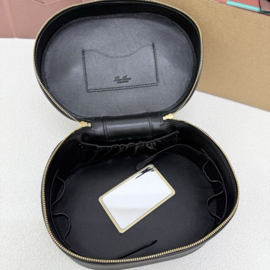 Replica di lusso Borse Trousse extra Loro Piana 8262 nero Imitazioni Cloni Borse Trousse extra Loro Piana 8262 nero firmate