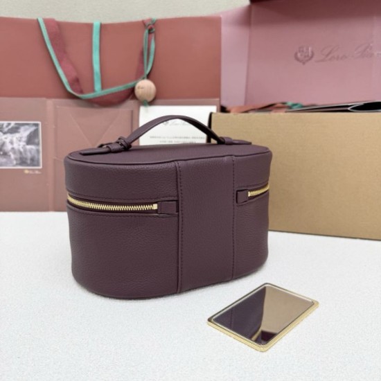 Replica di lusso Borse Imitazioni Loro Piana Extra Vanity Case Borgogna Imitazioni Cloni Borse Imitazioni Loro Piana Extra Vanity Case Borgogna firmate