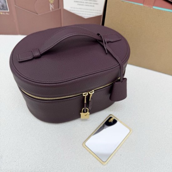 Replica di lusso Borse Imitazioni Loro Piana Extra Vanity Case Borgogna Imitazioni Cloni Borse Imitazioni Loro Piana Extra Vanity Case Borgogna firmate