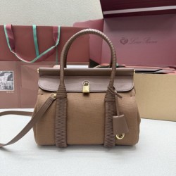 Borsa tote Loro Piana Loom L25/L32 marrone