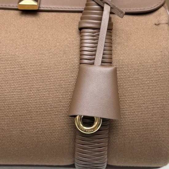 Replica di lusso Borsa tote Loro Piana Loom L25/L32 marrone Imitazioni Cloni Borsa tote Loro Piana Loom L25/L32 marrone firmate