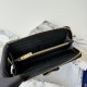 Replica di lusso Portafoglio con cerniera Dior Lady Dior Voyageur nero Imitazioni Cloni Portafoglio con cerniera Dior Lady Dior Voyageur nero firmate