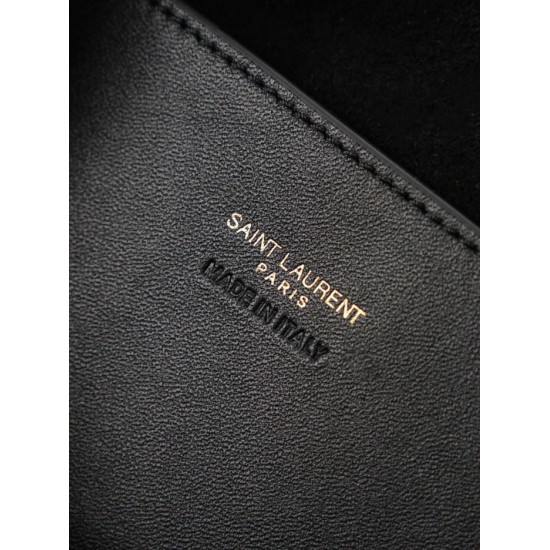 Replica Borsa a secchiello YSL Saint Laurent Pochon nero Imitazioni Replica perfette Borsa a secchiello YSL Saint Laurent Pochon nero