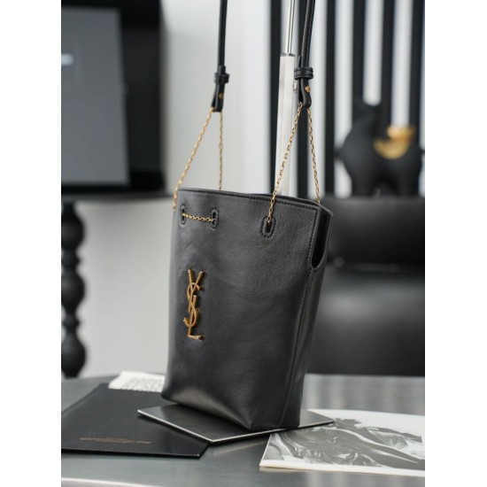 Replica Borsa a secchiello YSL Saint Laurent Pochon nero Imitazioni Replica perfette Borsa a secchiello YSL Saint Laurent Pochon nero