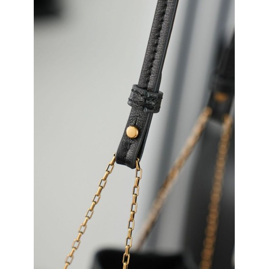 Replica Borsa a secchiello YSL Saint Laurent Pochon nero Imitazioni Replica perfette Borsa a secchiello YSL Saint Laurent Pochon nero
