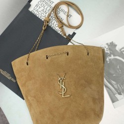 Replica perfette Borsa a secchiello YSL Saint Laurent Pochon marrone
