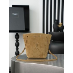 Borsa a secchiello YSL Saint Laurent Pochon marrone
