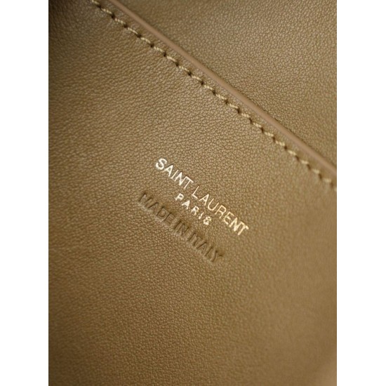 Replica Borsa a secchiello YSL Saint Laurent Pochon marrone Imitazioni Replica perfette Borsa a secchiello YSL Saint Laurent Pochon marrone