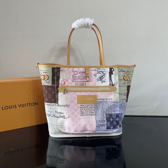 Replica perfette Borsa Louis Vuitton Neverfull Inside Out M28376 marrone