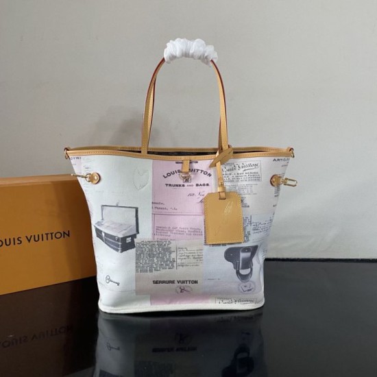 Replica perfette Borsa Louis Vuitton Neverfull Inside Out M28376 marrone