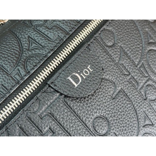 Replica Borsa a tracolla Dior Rider con cerniera Nero Imitazioni Replica perfette Borsa a tracolla Dior Rider con cerniera Nero