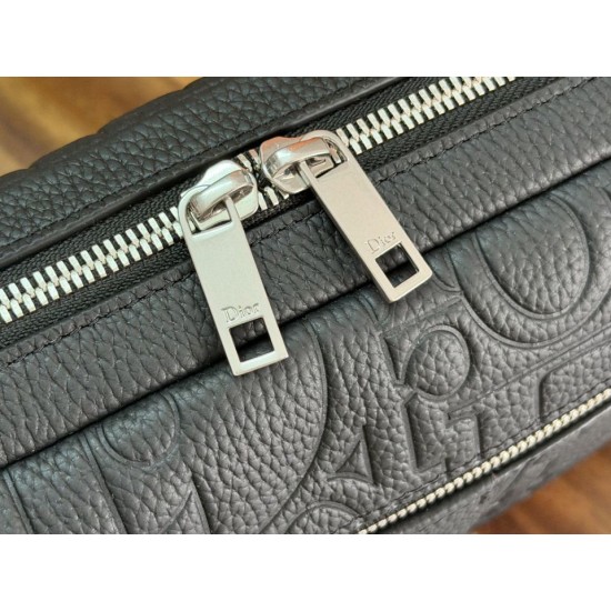 Replica Borsa a tracolla Dior Rider con cerniera Nero Imitazioni Replica perfette Borsa a tracolla Dior Rider con cerniera Nero