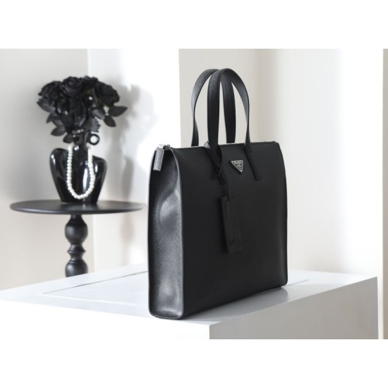 Replica Borsa tote Prada Saffiano 2VG039 nera Imitazioni Replica perfette Borsa tote Prada Saffiano 2VG039 nera