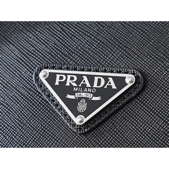 Replica Borsa tote Prada Saffiano 2VG039 nera Imitazioni Replica perfette Borsa tote Prada Saffiano 2VG039 nera