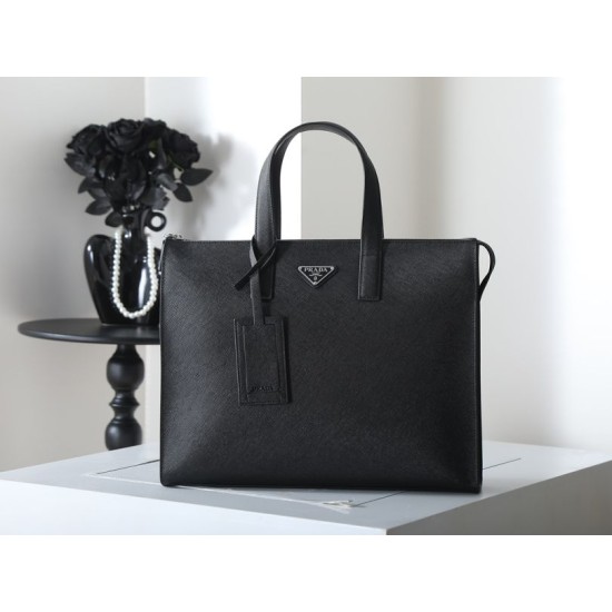 Replica Borsa tote Prada Saffiano 2VG039 nera Imitazioni Replica perfette Borsa tote Prada Saffiano 2VG039 nera