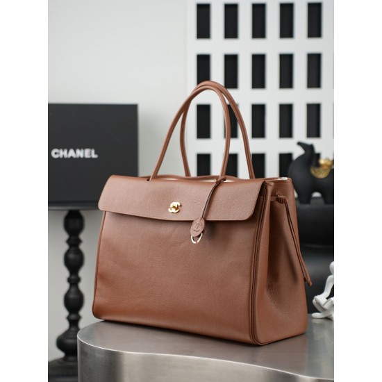 Replica perfette Borsa tote Chanel AS6289 Jennie marrone