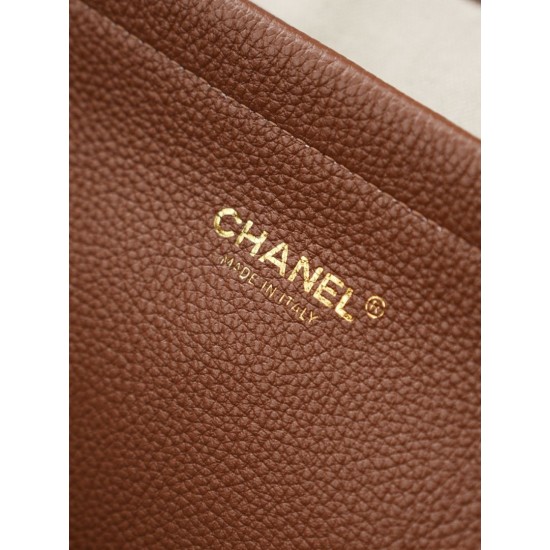 Replica perfette Borsa tote Chanel AS6289 Jennie marrone