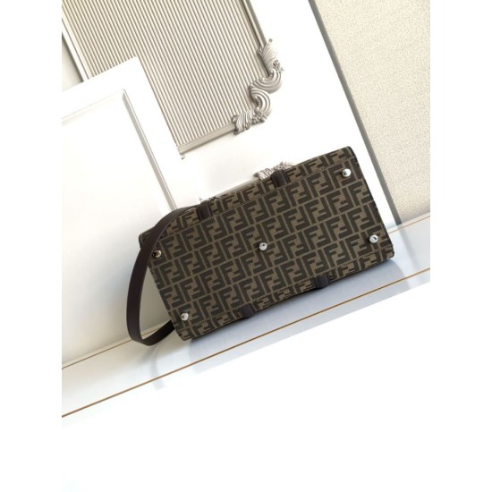 Replica Borsa shopper Tote Fendi FF jacquard marrone Imitazioni Replica perfette Borsa shopper Tote Fendi FF jacquard marrone
