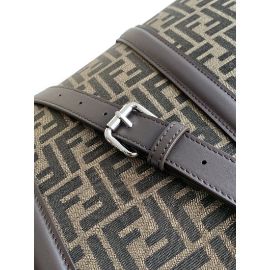 Replica Borsa shopper Tote Fendi FF jacquard marrone Imitazioni Replica perfette Borsa shopper Tote Fendi FF jacquard marrone