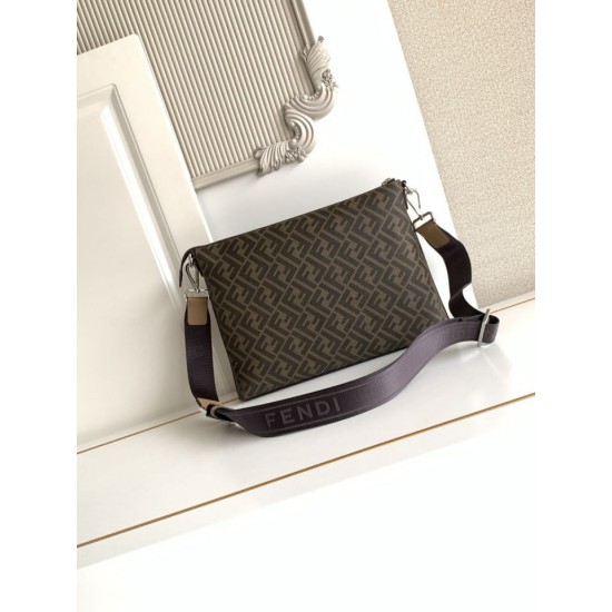 Replica Borsa a tracolla Fendi con logo diagonale FF Imitazioni Replica perfette Borsa a tracolla Fendi con logo diagonale FF