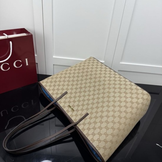 Replica Borsa tote Gucci 874745 GG in tela marrone Imitazioni Replica perfette Borsa tote Gucci 874745 GG in tela marrone
