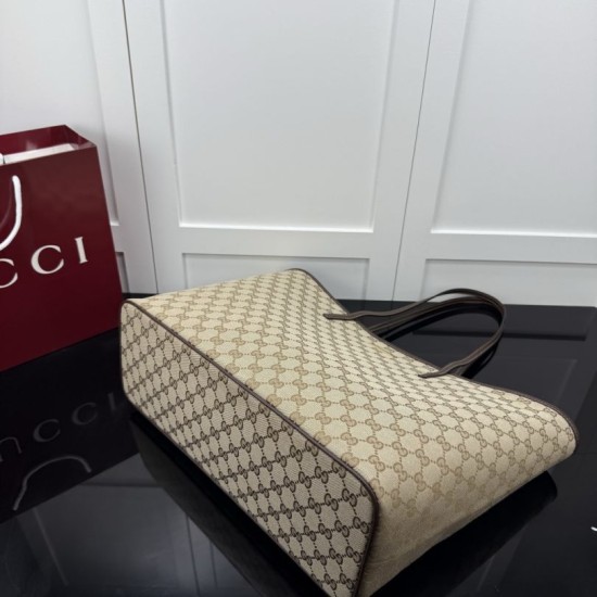 Replica Borsa tote Gucci 874745 GG in tela marrone Imitazioni Replica perfette Borsa tote Gucci 874745 GG in tela marrone