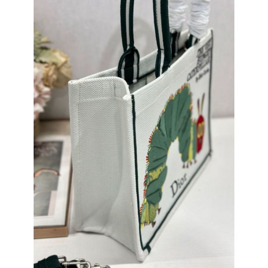Replica Borsa shopping Dior Book Tote con design a bruco e tracolla Imitazioni Replica perfette Borsa shopping Dior Book Tote con design a bruco e tracolla
