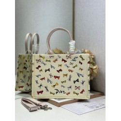 Borsa shopping Dior Book Tote con fiocco e tracolla