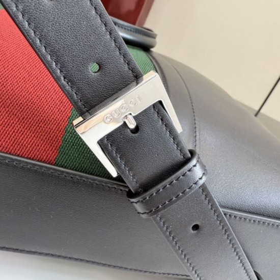 Replica Borsa da lavoro media Gucci A0007X Mega Web Trademark nera Imitazioni Replica perfette Borsa da lavoro media Gucci A0007X Mega Web Trademark nera