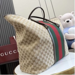 Borsa da viaggio Gucci 874979 GG marrone Imitazione Borsa da viaggio Gucci 874979 GG marrone Imitazione