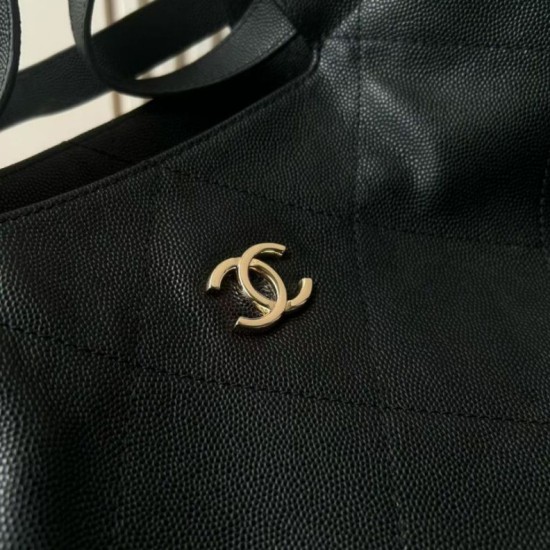 Replica Borse tote Chanel piccola preppy AS6058 Nera Imitazioni Replica perfette Borse tote Chanel piccola preppy AS6058 Nera