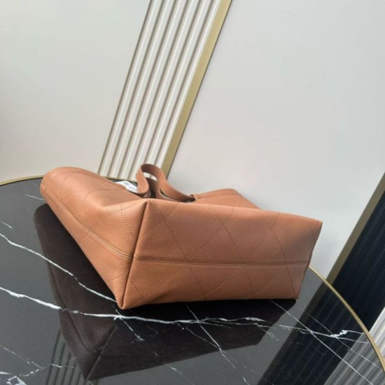 Replica perfette Bora Pari tote Chanel piccola preppy AS6058 Marrone Imitazione