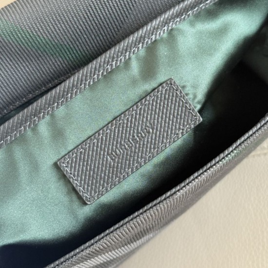 Replica perfette Borse  a tracolla Burberry Grid con logo equestre Grigio